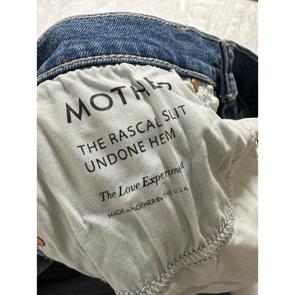 Mother The Rascal Slit Undone Hem Size 27/4 In The Love Experiment EUC - Picture 5 of 8